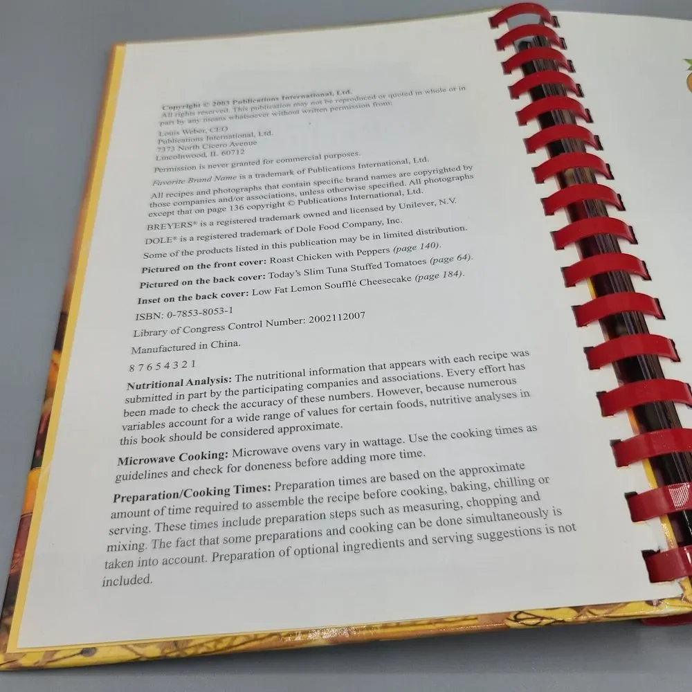Low-Carb Recipes Favorite Brand Name Cookbook Hardcover Spiral Binding